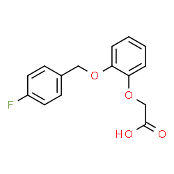 ChemSpider 2D Image | {2-[(4-Fluorobenzyl)oxy]phenoxy}acetic acid | C15H13FO4
