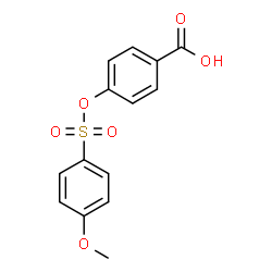 ChemSpider 2D Image | 4-{[(4-Methoxyphenyl)sulfonyl]oxy}benzoic acid | C14H12O6S