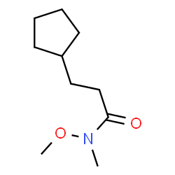ChemSpider 2D Image | 3-Cyclopentyl-N-methoxy-N-methylpropanamide | C10H19NO2