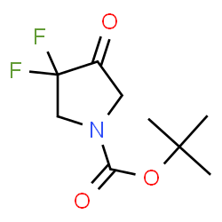 ChemSpider 2D Image | N-t-BOC-4,4-Difluoro-3-pyrrolidinone | C9H13F2NO3