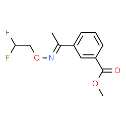 ChemSpider 2D Image | Methyl 3-[(1E)-N-(2,2-difluoroethoxy)ethanimidoyl]benzoate | C12H13F2NO3