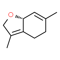 ChemSpider 2D Image | (7aR)-3,6-Dimethyl-2,4,5,7a-tetrahydro-1-benzofuran | C10H14O