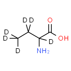 ChemSpider 2D Image | 2-Amino(~2~H_6_)butanoic acid | C4H3D6NO2