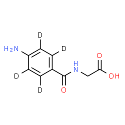 ChemSpider 2D Image | N-{[4-Amino(~2~H_4_)phenyl]carbonyl}glycine | C9H6D4N2O3