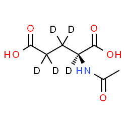 ChemSpider 2D Image | N-Acetyl-L-(2,3,3,4,4-~2~H_5_)glutamic acid | C7H6D5NO5