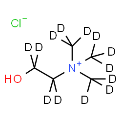 ChemSpider 2D Image | 2-Hydroxy-N,N,N-tris[(~2~H_3_)methyl](~2~H_4_)ethanaminium chloride | C5HD13ClNO