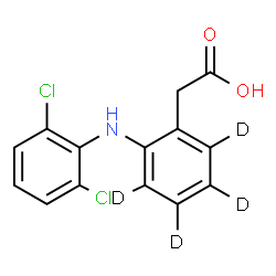 ChemSpider 2D Image | DICLOFENAC-D4 | C14H7D4Cl2NO2