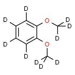 ChemSpider 2D Image | 1,2-Bis[(~2~H_3_)methyloxy](~2~H_4_)benzene | C8D10O2