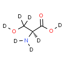 ChemSpider 2D Image | L-(~2~H_7_)Serine | C3D7NO3