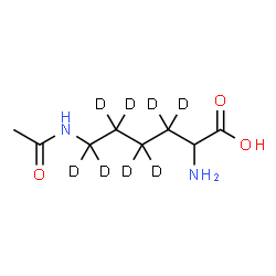 ChemSpider 2D Image | N~6~-Acetyl(3,3,4,4,5,5,6,6-~2~H_8_)lysine | C8H8D8N2O3