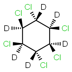 ChemSpider 2D Image | gamma-1,2,3,4,5,6-Hexachlorocyclohexane-d6 | C6D6Cl6