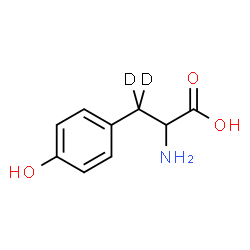 ChemSpider 2D Image | (beta,beta-~2~H_2_)Tyrosine | C9H9D2NO3