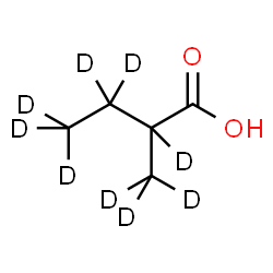 ChemSpider 2D Image | 2-(~2~H_3_)Methyl(~2~H_6_)butanoic acid | C5HD9O2