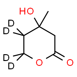 ChemSpider 2D Image | DL-Mevalonolactone-4,4,5,5-d4 | C6H6D4O3