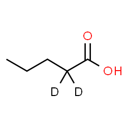 ChemSpider 2D Image | (2,2-~2~H_2_)Pentanoic acid | C5H8D2O2