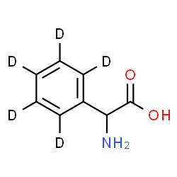 ChemSpider 2D Image | DL-α-Phenyl-d5-glycine | C8H4D5NO2