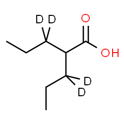 ChemSpider 2D Image | 2-(Propyl-1,1-d2)pentanoic-3,3-d2 Acid | C8H12D4O2