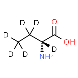ChemSpider 2D Image | (2R)-2-Amino(~2~H_6_)butanoic acid | C4H3D6NO2