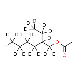 ChemSpider 2D Image | 2-(~2~H_5_)Ethyl(~2~H_12_)hexyl acetate | C10H3D17O2
