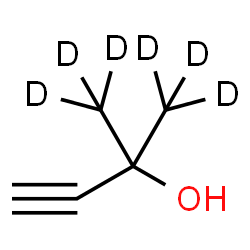 ChemSpider 2D Image | 2-Methyl-d3-3-butyn-1,1,1-d3-2-ol | C5H2D6O