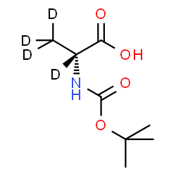 ChemSpider 2D Image | N-(tert-Butoxycarbonyl)-D-(2,3,3,3-~2~H_4_)alanine | C8H11D4NO4