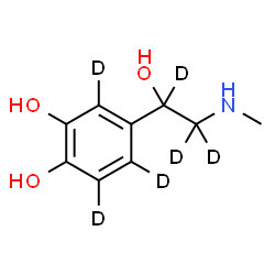 ChemSpider 2D Image | (+/-)-EPINEPHRINE-D6 | C9H7D6NO3