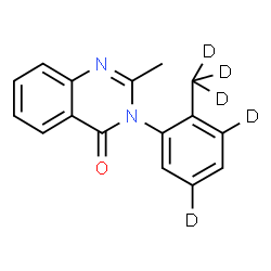 ChemSpider 2D Image | 2-Methyl-3-[2-(~2~H_3_)methyl(3,5-~2~H_2_)phenyl]-4(3H)-quinazolinone | C16H9D5N2O