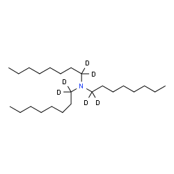 ChemSpider 2D Image | N,N-Bis[(1,1-~2~H_2_)octyl](1,1-~2~H_2_)octan-1-amine | C24H45D6N