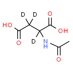 ChemSpider 2D Image | N-Acetyl-DL-aspartic-2,3,3-d3 Acid | C6H6D3NO5