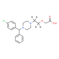ChemSpider 2D Image | {[2-{4-[(4-Chlorophenyl)(phenyl)methyl]-1-piperazinyl}(~2~H_4_)ethyl]oxy}acetic acid | C21H21D4ClN2O3