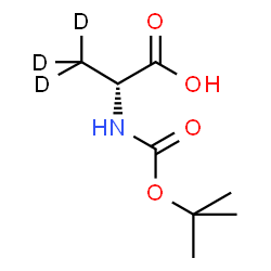 ChemSpider 2D Image | D-Alanine-3,3,3-d3-N-t-BOC | C8H12D3NO4