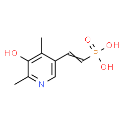ChemSpider 2D Image | [2-(5-Hydroxy-4,6-dimethyl-3-pyridinyl)vinyl]phosphonic acid | C9H12NO4P