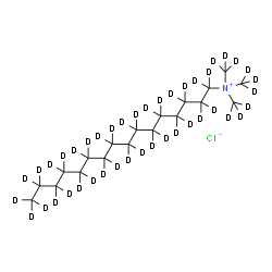 ChemSpider 2D Image | N,N,N-Tris[(~2~H_3_)methyl](~2~H_33_)hexadecan-1-aminium chloride | C19D42ClN