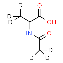 ChemSpider 2D Image | N-(~2~H_3_)Ethanoyl(3,3,3-~2~H_3_)alanine | C5H3D6NO3