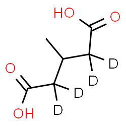 ChemSpider 2D Image | 3-Methyl(2,2,4,4-~2~H_4_)pentanedioic acid | C6H6D4O4