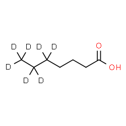 ChemSpider 2D Image | (5,5,6,6,7,7,7-~2~H_7_)Heptanoic acid | C7H7D7O2