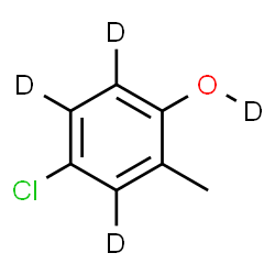 ChemSpider 2D Image | 4-Chloro-2-methyl(O-~2~H_4_)phenol | C7H3D4ClO