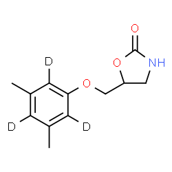 ChemSpider 2D Image | 5-({[3,5-Dimethyl(~2~H_3_)phenyl]oxy}methyl)-1,3-oxazolidin-2-one | C12H12D3NO3