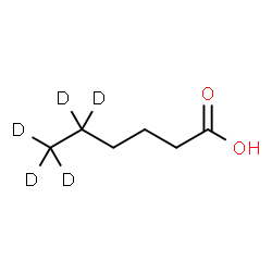 ChemSpider 2D Image | (5,5,6,6,6-~2~H_5_)Hexanoic acid | C6H7D5O2