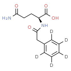 ChemSpider 2D Image | N-alpha-(Phenyl-d5-acetyl)-L-glutamine | C13H11D5N2O4