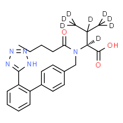 ChemSpider 2D Image | (S)-(-)-Valsartan-d8(valine-d8) | C24H21D8N5O3
