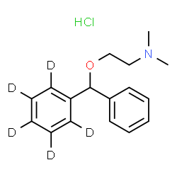 ChemSpider 2D Image | N,N-Dimethyl-2-{phenyl[(~2~H_5_)phenyl]methoxy}ethanamine hydrochloride (1:1) | C17H17D5ClNO