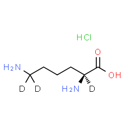 ChemSpider 2D Image | L-(2,6,6-~2~H_3_)Lysine hydrochloride (1:1) | C6H12D3ClN2O2