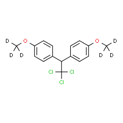 ChemSpider 2D Image | 1,1'-(2,2,2-Trichloro-1,1-ethanediyl)bis{4-[(~2~H_3_)methyloxy]benzene} | C16H9D6Cl3O2