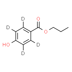 ChemSpider 2D Image | Propyl 4-hydroxy(~2~H_4_)benzoate | C10H8D4O3