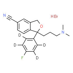 ChemSpider 2D Image | Citalopram-d4 (hydrobromide) | C20H18D4BrFN2O