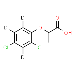 ChemSpider 2D Image | 2-{[2,4-Dichloro(~2~H_3_)phenyl]oxy}propanoic acid | C9H5D3Cl2O3
