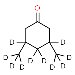 ChemSpider 2D Image | 3,5-Bis[(~2~H_3_)methyl](3,4,4,5-~2~H_4_)cyclohexanone | C8H4D10O