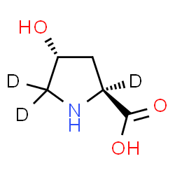 ChemSpider 2D Image | (4R)-4-Hydroxy-L-(2,5,5-~2~H_3_)proline | C5H6D3NO3