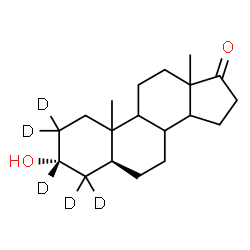 ChemSpider 2D Image | (3alpha,5alpha,8xi,9xi,10xi,13xi,14xi)-3-Hydroxy(2,2,3,4,4-~2~H_5_)androstan-17-one | C19H25D5O2